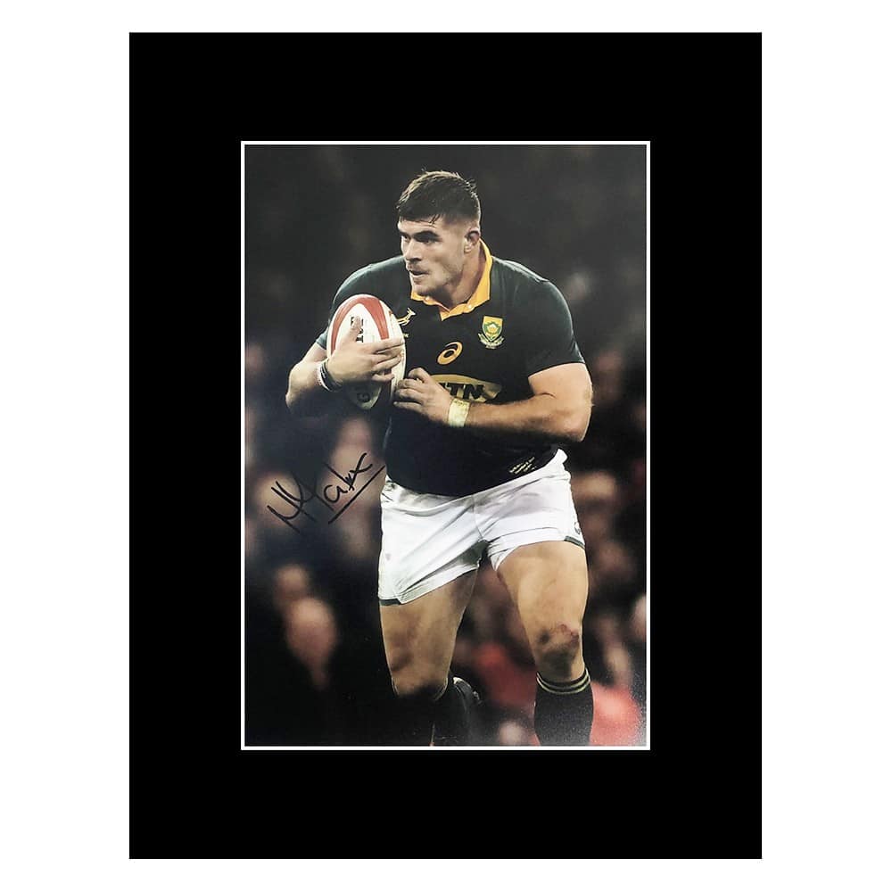 Autographed Malcolm Marx Photo Display - 16x12 Springboks Icon