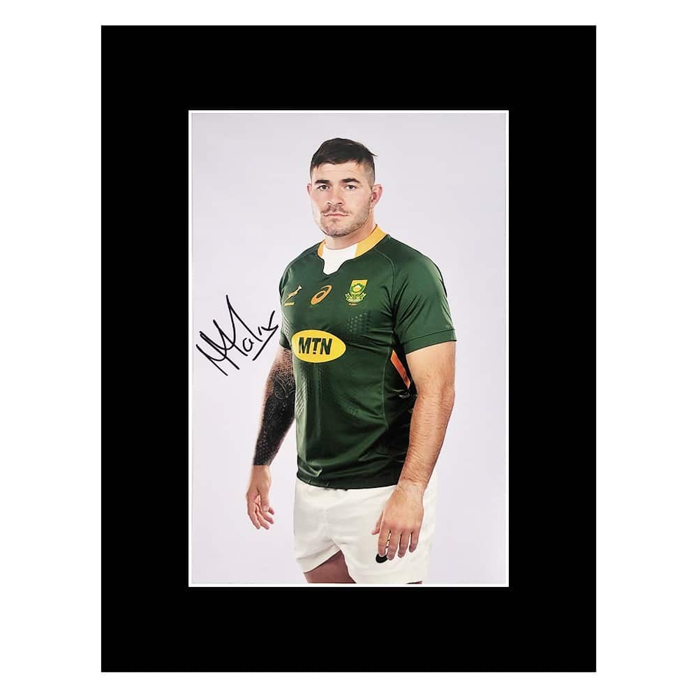 Signed Malcolm Marx Photo Display - 16x12 Springboks Icon