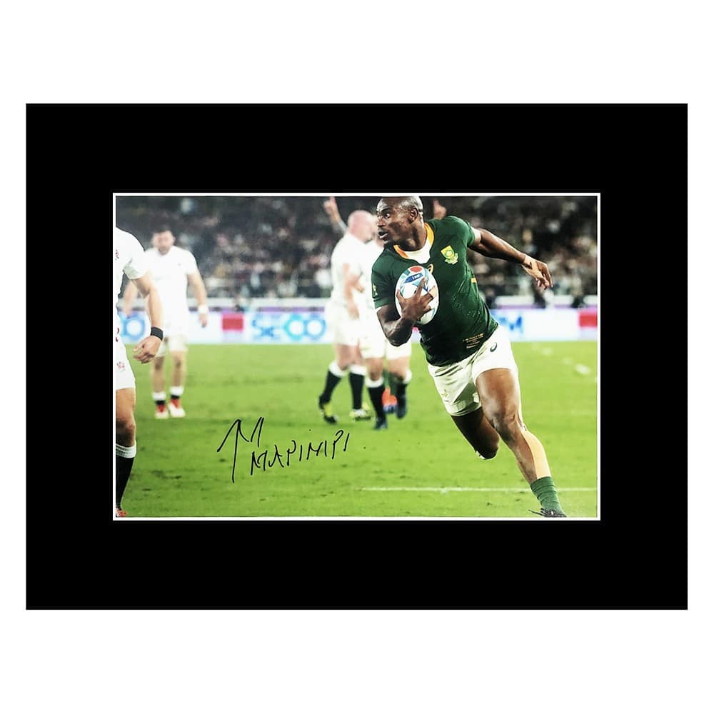 Makazole Mapimpi Signed  Photo Display - 16x12 Springboks Icon