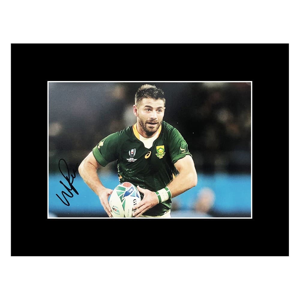 Signed Willie Le Roux Photo Display - 16x12 Springboks Icon