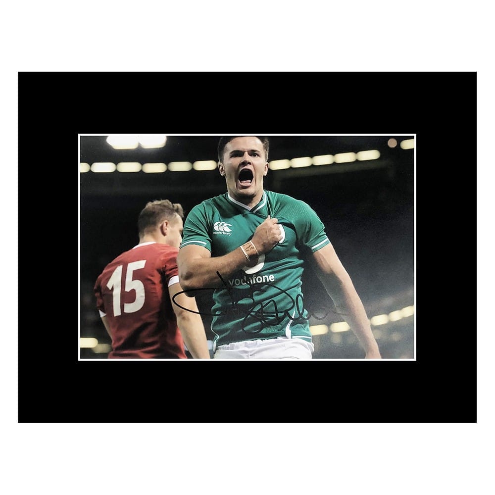 Signed Jacob Stockdale Photo Display - 16x12 Autographed Ireland Icon