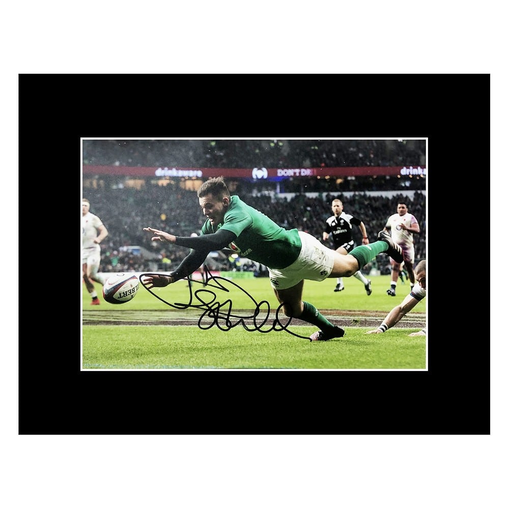 Jacob Stockdale Autograph Signed Photo Display - 16x12 Ireland Icon