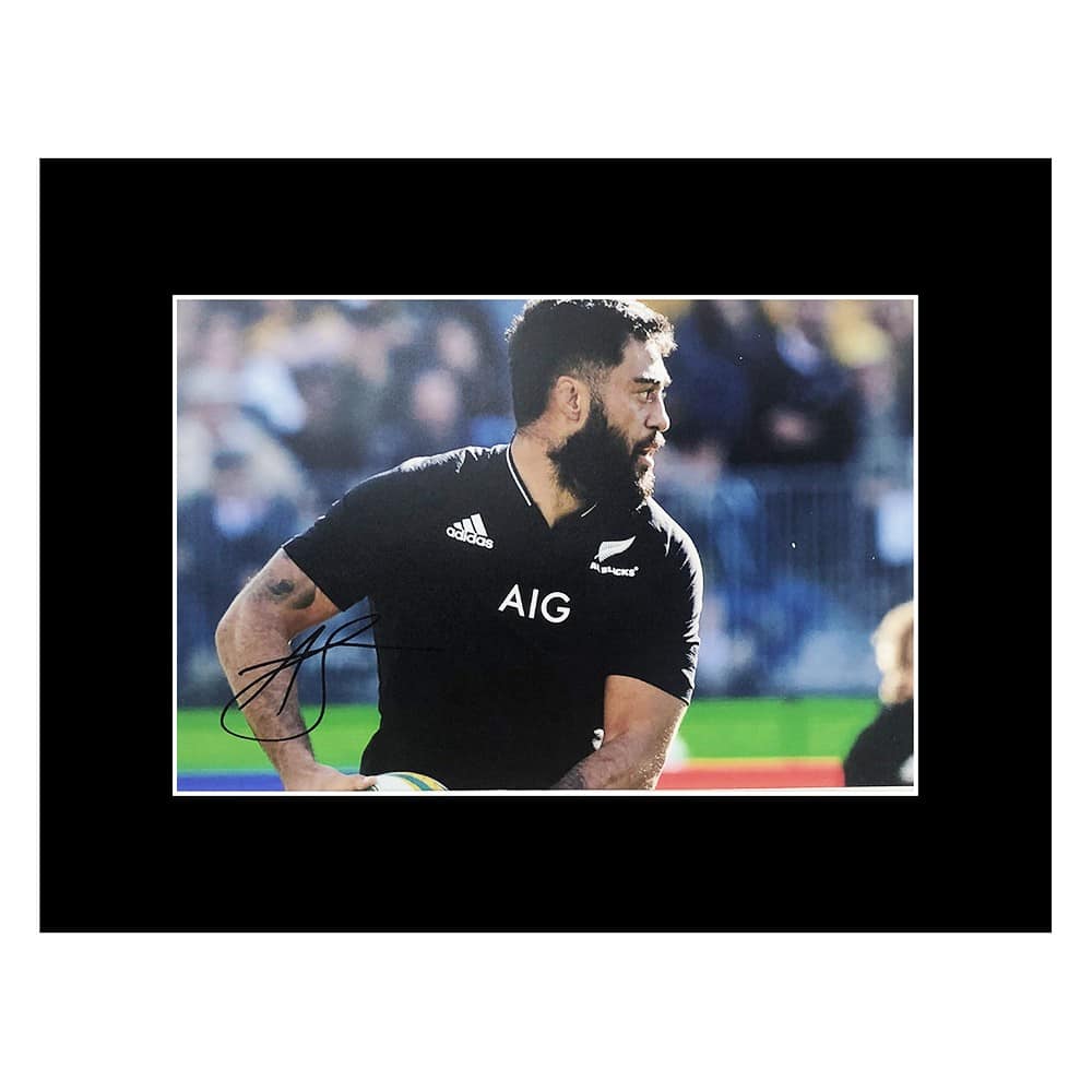 Akira Ioane Autographed Photo Display - 16x12 All Blacks Icon