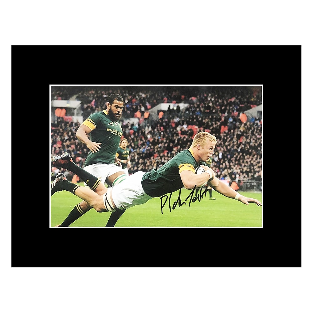 Pieter Steph Du Toit Signed Photo Display - 16x12 Springboks Autographed Icon