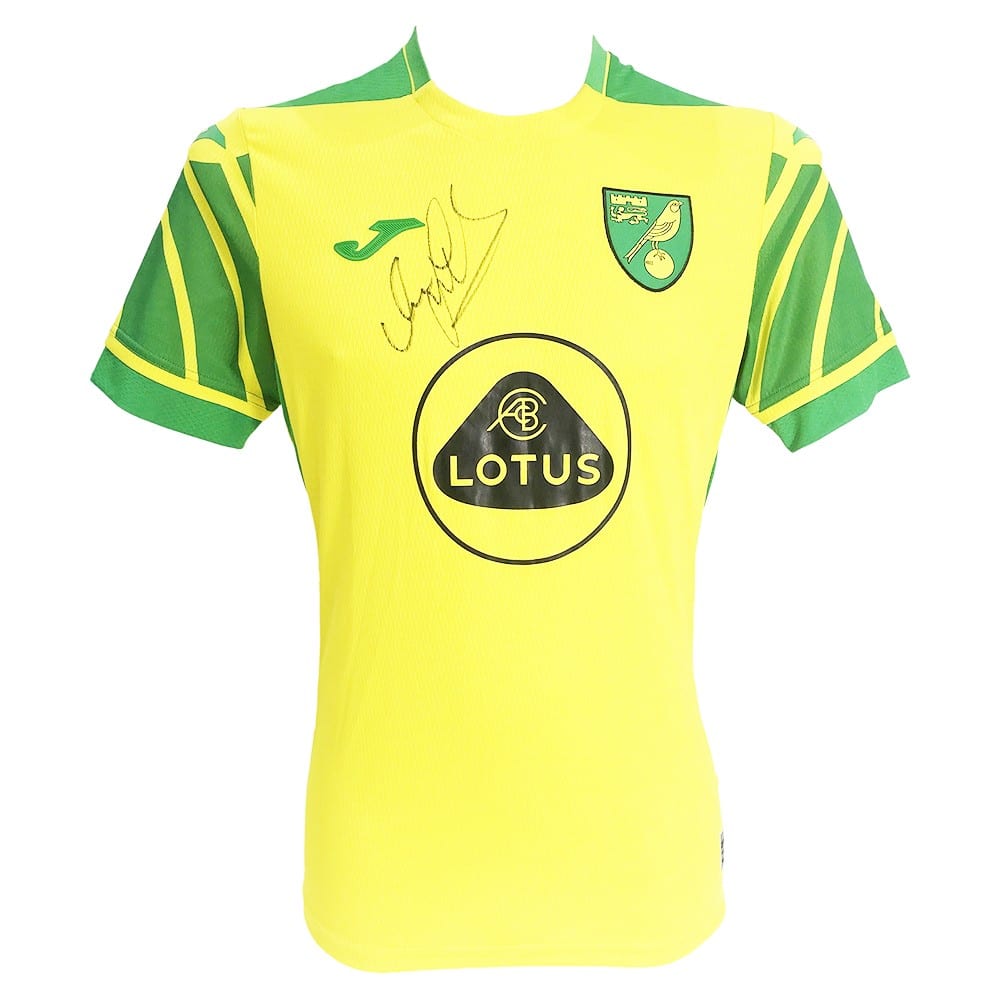 Signed Dean Smith Shirt - Norwich Icon Autographed Jersey