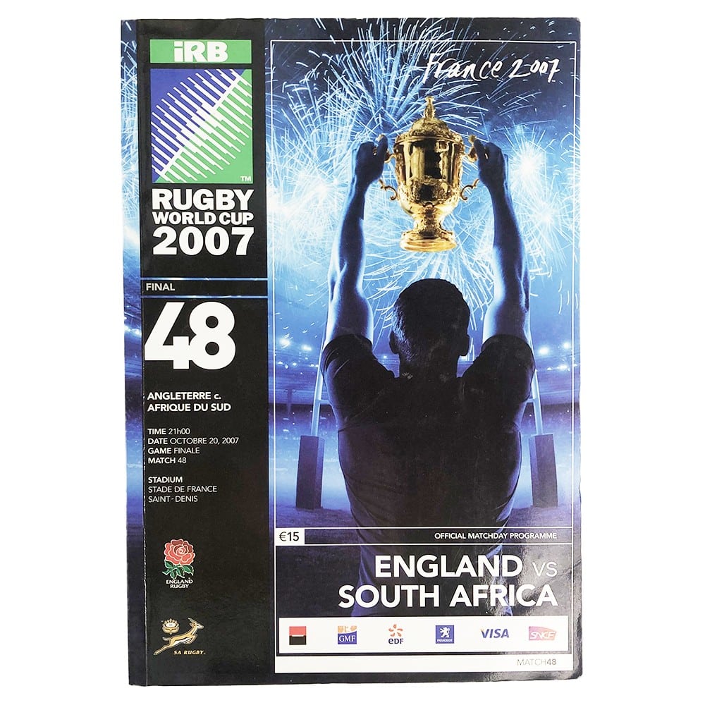 Signed England Rugby Team Programme - RWC 2007