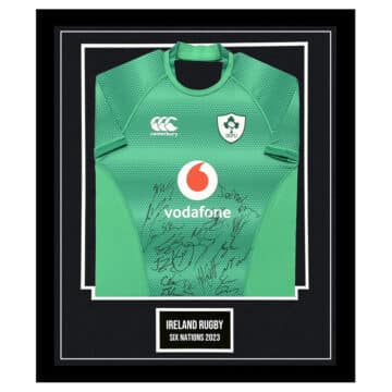 Signed Ireland Rugby Shirt Framed - Squad 2023 Jersey