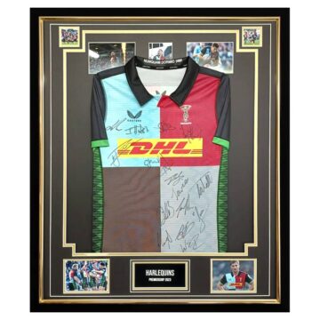 Signed Harlequins Jersey Framed - Premiership Shirt 2023