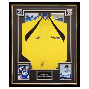 Signed Damon Hill Shirt Framed - Formula 1 World Champion Icon Jersey