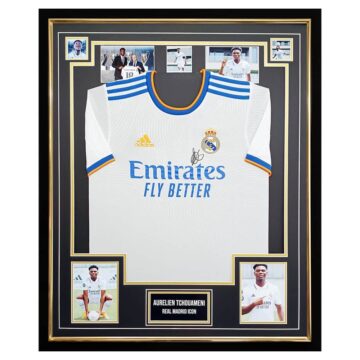 Signed Aurelien Tchouameni Shirt Framed - Real Madrid Icon Jersey