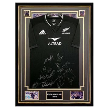 Signed New Zealand All Blacks Jersey Framed - Squad Shirt 2023