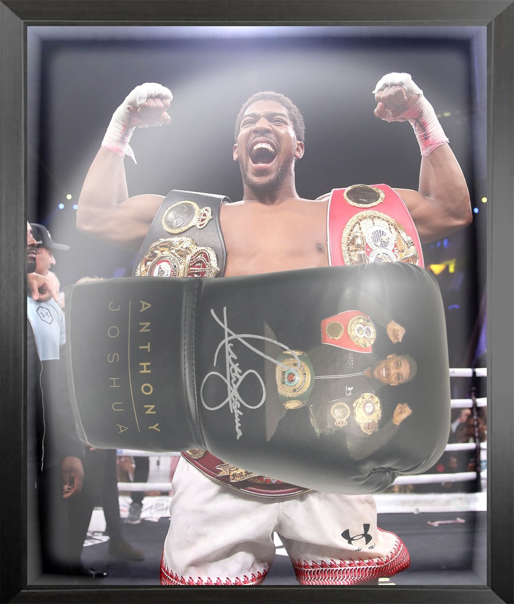 Autographed Anthony Joshua Glove Framed - Boxing World Champion