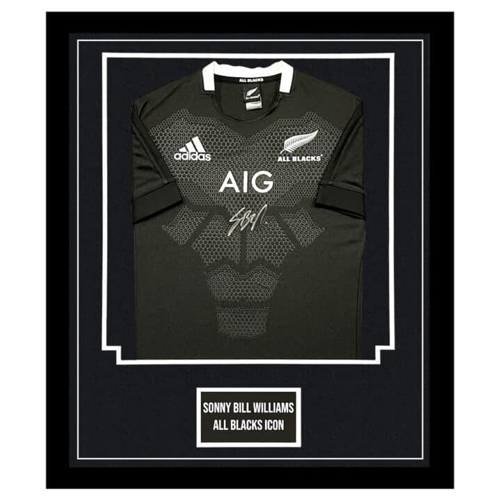 Signed Sonny Bill Williams Shirt Framed - All Blacks Icon Jersey