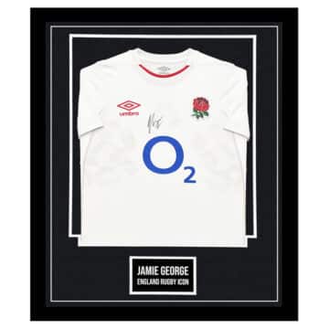 Signed Jamie George Shirt Framed - England Rugby Icon