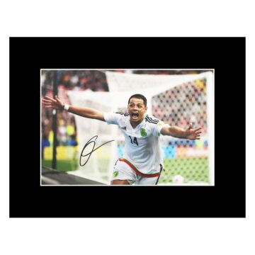 Signed Javier Hernandez Photo Display - 16x12 Mexico Icon