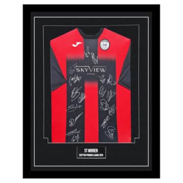 Signed St Mirren Shirt Framed - Scottish Premier League Jersey