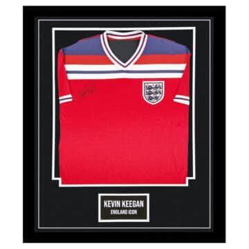 Signed Kevin Keegan Shirt Framed - England Icon Autograph Jersey