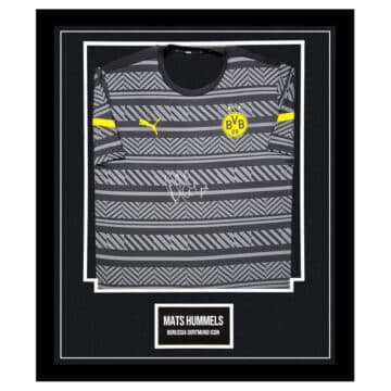 Signed Mats Hummels Shirt Framed - Borussia Dortmund Icon Jersey