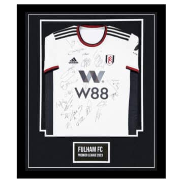 Signed Fulham Shirt Framed - Premier League 2023 Jersey