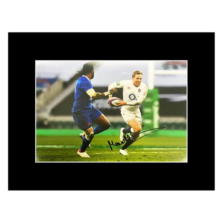 Signed Max Malins Photo Display - 16x12 England Rugby Icon 1