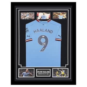 Signed Erling Haaland Shirt Framed - Manchester City Icon Jersey