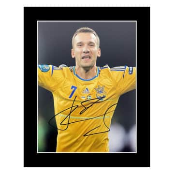 Signed Andriy Shevchenko Photo Display - 12x10 Ukraine Icon