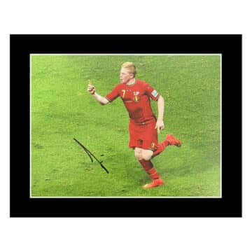 Signed Kevin De Bruyne Photo Display - 12x10 Belgium Football Icon