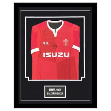 Signed James Hook Shirt Framed - Wales Rugby Icon Jersey