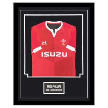 Signed Mike Phillips Shirt Framed - Wales Rugby Icon Jersey