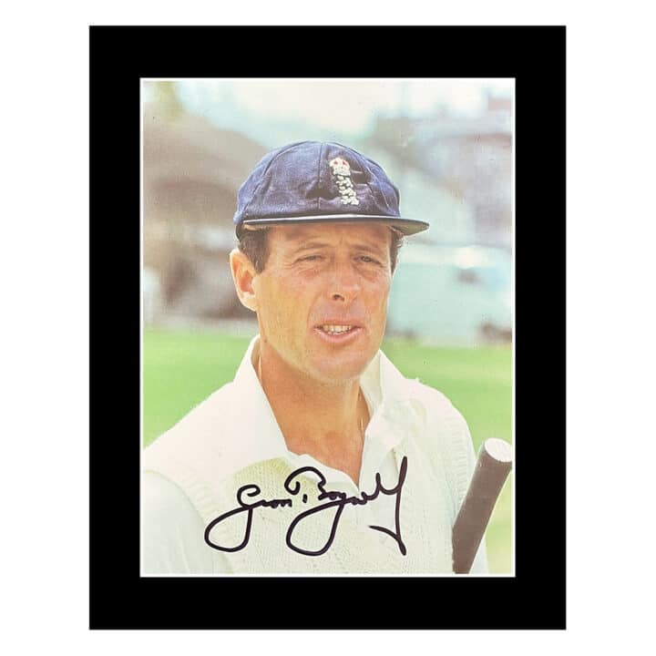 Signed Geoffrey Boycott Photo Display - 12x10 England Cricket Icon