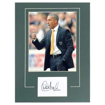 Signed Chris Hughton Photo Display - 16x12 Norwich City Icon