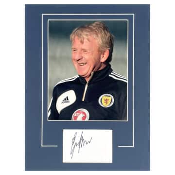 Signed Gordon Strachan Photo Display - 16x12 Scotland Icon