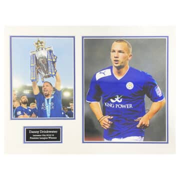 Signed Danny Drinkwater Photo Display - 16x12 Premier League Winner 2016