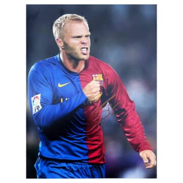 Signed Eidur Gudjohnsen Poster Photo - FC Barcelona Icon