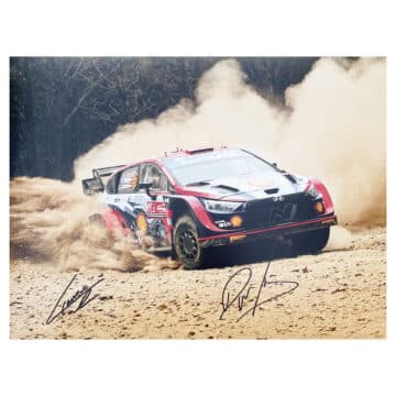 Signed Dani Sordo & Candido Carrera Poster Photo - Rally Car Icons