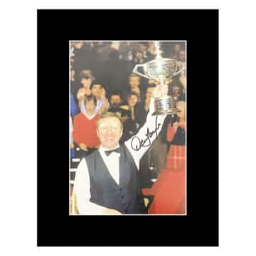 Signed Dennis Taylor Photo Display - 16x12 Snooker World Champion 1985