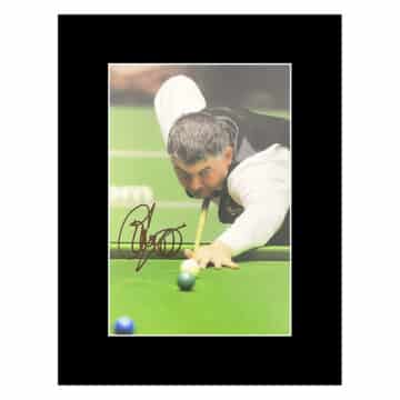 Signed John Parrott Photo Display - 16x12 Snooker Icon Autograph