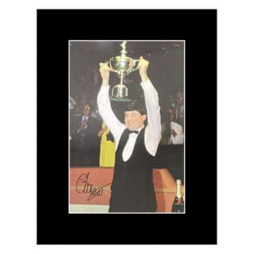 Signed John Parrott Photo Display - 16x12 Snooker World Champion 1991