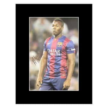 Signed Adama Traore Photo Display - 16x12 FC Barcelona Icon