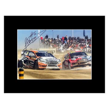 Signed Baumanis & Larsson Photo Display - 16x12 Rally Cross Icons