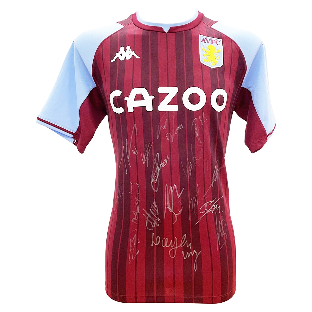 Signed Aston Villa Shirt - Premier League Squad Autograph