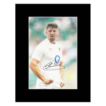 Signed Ben Curry Photo Display - 16x12 England Rugby Icon