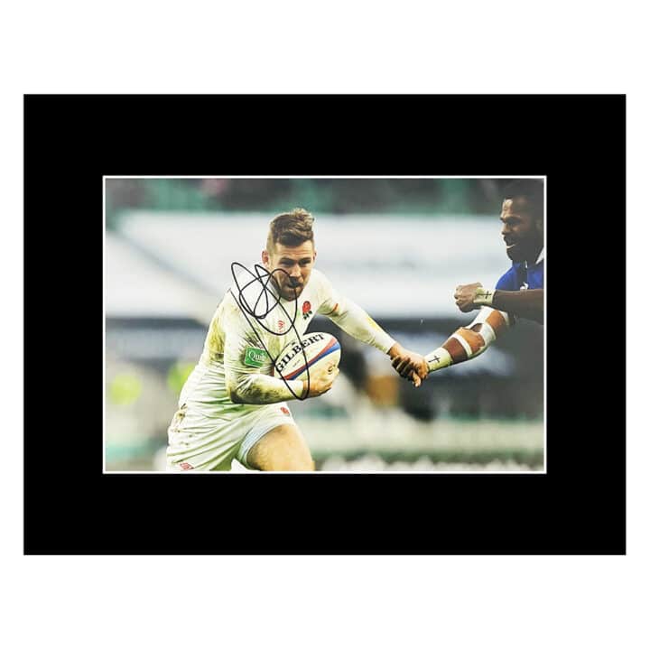 Signed Elliot Daly Photo Display - 16x12 England Rugby Icon 1