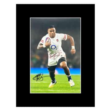 Signed Manu Tuilagi Photo Display - 16x12 England Rugby Icon 1