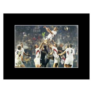 Signed Steve Borthwick Photo Display - 16x12 England Rugby Icon 2