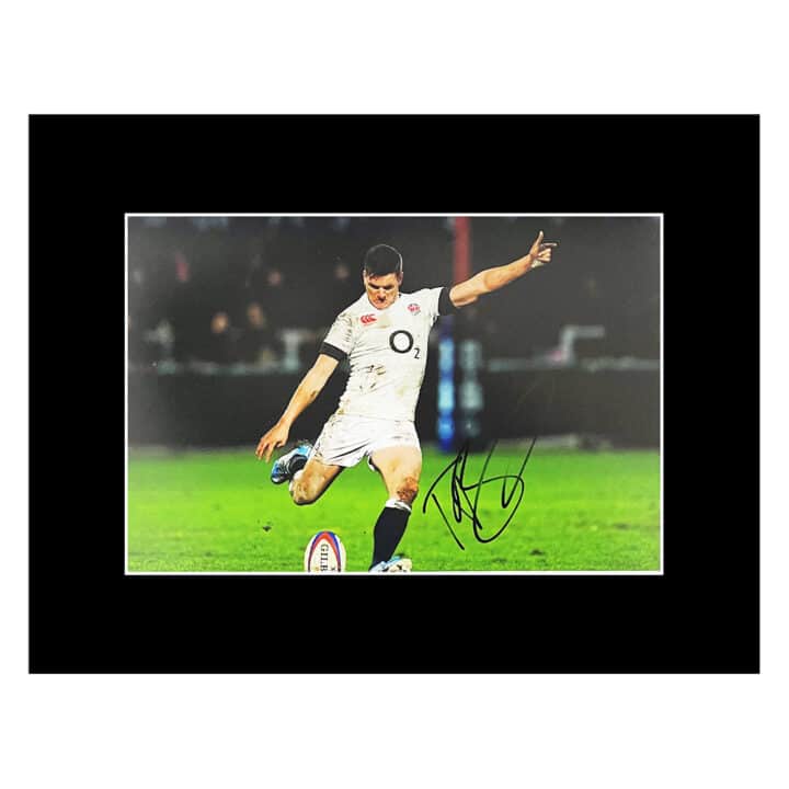 Signed Freddie Burns Photo Display - 16x12 England Rugby Icon