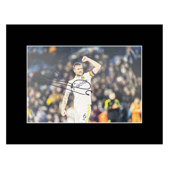 Signed Liam Cooper Photo Display - 16x12 Leeds Icon 1