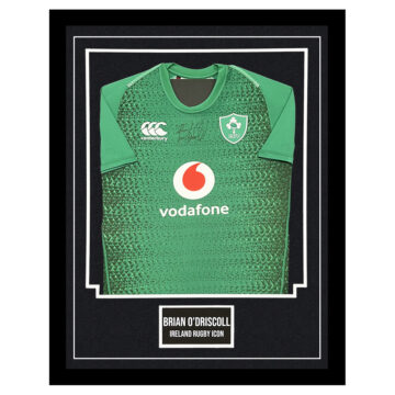 Signed Brian O'Driscoll Shirt Framed - Ireland Rugby Icon