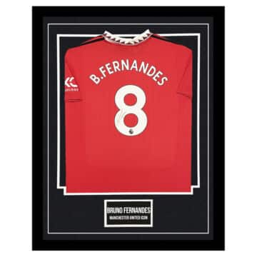 Signed Bruno Fernandes Shirt Framed - Manchester United Jersey 2023