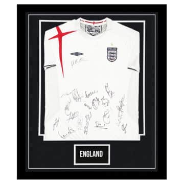 Signed England Shirt Framed - World Cup 2006 Jersey